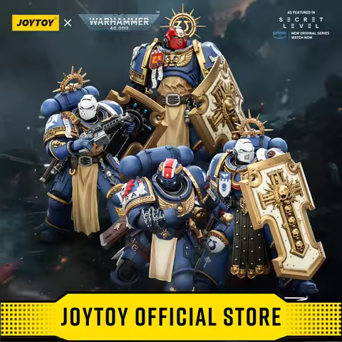 JOYTOY Warhammer 40k 1/18 Action Figures Ultramarines Titus with Laurels of Victory Metaurus Levantu