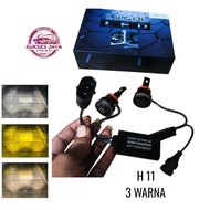 LUCID H11 LED FOG LAMP 3 COLORS ULTRA 12- 24 V