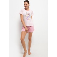 Sleepwear Pajamas for Women Puppy Ladies Sleepwear 82012 21178 Z Pink 108-12 Short Sleeve Unicorn Sh
