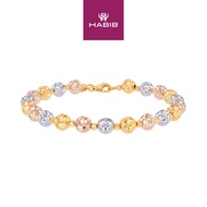 HABIB Oro Italia 916 Yellow, Rose and White Gold Bracelet GW44710923-TI