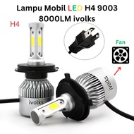 LED Car Headlight COB Car Headlight 72W 8000 Lm socket H4 / 9003 2pcs hi/low