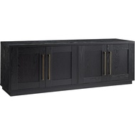 Henn&hart Tillman Rectangular Tv Stand For Tv's Up To 80 In Black Grain