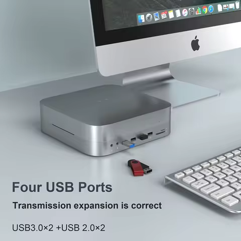 Mac Mini Docking Station Usb- C built-in 2.5inch Hard Drive Enclosure, Mac mini Hub suitable for App