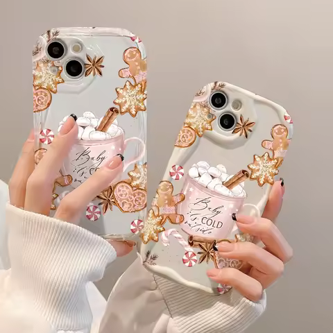 Christmas Warm Winter Coffee Phone Case For Realme 14 5G Realme 13 Pro Plus 14X 13 12 11 10 9 8 8i 9