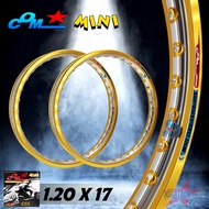 ล้อ COM MINI 1.20 X 17 ขอบเรียบ จำนวน 2 วง วงล้อ คอม ล้อ เวฟ ขนาด 1.20 ขอบ 17 ของแท้ การันตีของแท้ 1