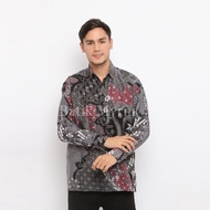 Men's Long-Sleeved batik Shirt, Men's batik Shirt, batik Shirt