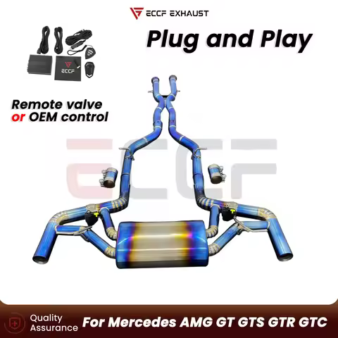 Sporty Aggressive Sound Titanium Catback exhaust system For Mercedes AMG GT GTS GTR GTC Plug and Pla