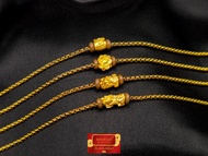 ทองแท้ สร้อยข้อมือ ปี่เซียะ x ถุงฮก x โบตั๋น ทองคำแท้ 99.99 หนัก 0.1 กรัม งานนำเข้าฮ่องกงแท้ มีใบรับประกันทอง