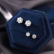 (WIN SILVER) BW273 High quality silver earrings with S99 silver stone buds, all sizes, safe for the 