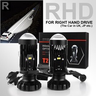 Brand New T2 H4 LED Headlights car H4 Mini Projector Lens 6000K DC9-32V High Low Beam Auto led light