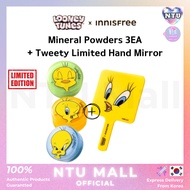[Looney Tunes x Innisfree] New Mineral Powders 3EA + Tweety Hand Mirror