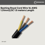 Baohing Royal Cord Wire 16-AWG 1.31mm2/3C 1.5 meters Length