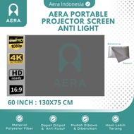 LAYAR 60 Inch Anti Light Folded Projector Screen 16:9 | Projector Screen Cloth | Folding PROJECTOR S