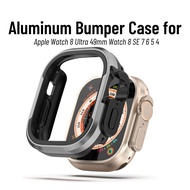 For iWatch 8 Ultra 49mm Screen Protector Case Aluminum Alloy Case Frame +TPU Bumper for iWatch 45mm 41mm 44mm 40mm Smart Watch Accessoreies(AONEE)