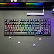 Cherry Profile Double Shot PBT Keycaps 126 Keys Black Keyboard Keycaps for Cherry Gateron Kailh MX Switches Mechanical Gaming Keyboards