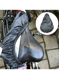 1個 自行車座墊套,防水防雨矽膠座墊套通用於自行車和電動自行車