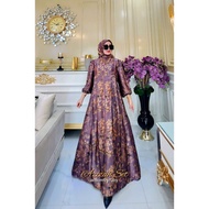 Murah Azizah Set Dress Amore By Ruby Gamis Motif Bunga Silk Busui