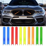 2Pcs Car Front Grill Grille Trim Strips Cover Frame Stickers For BMW F10 F11 E60 F30 F32 F20 F22 F06 F02 F25 F26 G20 1 2 3 4 5 6 7 Series X1 X3 X4 Car Styling