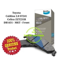 Bendix DB1431MKT Front Brake Pad - Toyota Caldina 2.0 ST241/ Celica ZZT231R/ Altezza GXE10/SXE10