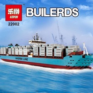 Lepin 22002 1518Pcs Technic Series The 10241 Cargo Container Ship Set Building Blocks Bricks Model K