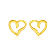 SK Jewellery SK 916 Twirl Heart Gold Earrings