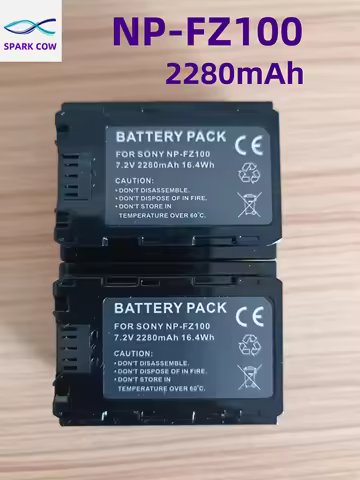 2280mAh NP-FZ100 NP FZ100 Camera Battery or Charger For Sony A9 II / A7R IV / A7R III / A7 III /ILCE