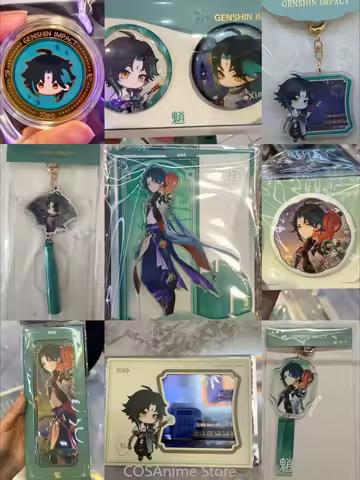 Official Genshin Impact Xiao [Hu Guang Ru Hua] Anime Gmae Cosplay Acrylic Stand Commemorative Ticket