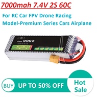 7000mah 7.4V 2S 60C Lipo Battery High capacity for RC Car FPV Drone Racing Model-Premium Series Cars