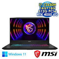 【微星好禮送】【記憶體升級特仕版】MSI Katana 17 B12VEK-058TW 黑 17.3吋電競筆電 (FHD IPS 144Hz/Intel i7-12650H/16G*2 DDR5/512G PCIE SSD/NVIDIA RTX 4050 6G/WIN 11)