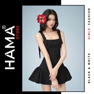 HAMA STORE H143 waist dress - Bow tie design