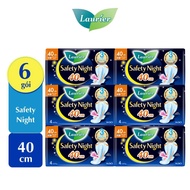 Combo 6 gói Băng vệ sinh Laurier Safety Night Đêm Siêu An Toàn 40cm 4 miếng