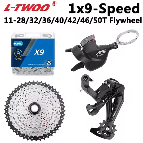 LTWOO A5 MTB 9 Speed Derailleur 9S Trigger Shifter + Rear Derailleur X9 Chain 42T 46T 50T 9V HG Cass