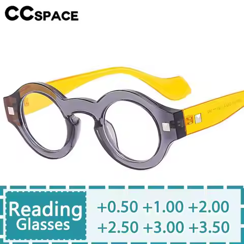 R57019 Men Fashion Rivet Optical Presbyopic Dioptric +0.50 +1.00 +3.50 Small Size Round Vintage Read