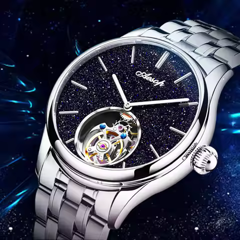 Original Brand Aesop Flying Tourbillon Movement Watch for Men Mechanical Skeleton Tourbillon WristWa