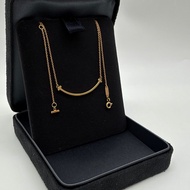 TIFFANY & CO.蒂芙尼T系列笑臉小號18K金項鍊女款小U刻印清新