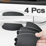 HUBERT Car Door Bowl Sticker Waterproof 4Pcs/Set Carbon Fiber Texture Car Accessories Anti-Scratch Bowl Handle Protector Car Door Stickers
