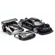 [ TMCS 2025 DINNER CAR ] 1/64 Pop Race Mercedes Benz AMG CLK GTR Chrome Black Dinner Edition