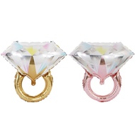 Elber Balloon Diamond Ring/Balloon Foil Ring Rosegold Large Gold Engagement Ring / Bride to Be Decor