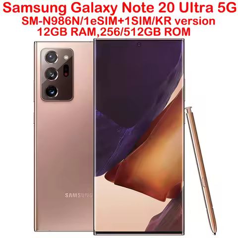 Samsung Galaxy Note 20 Ultra 5G N986N Smart Android Phone 6.9-inch 12GB 256GB NFC 108MP Samsung Phon
