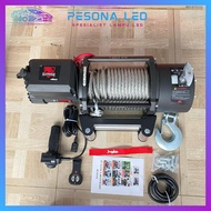 winch 20,000lbs kapasitas 10ton Sling baja Winch XT BLACK H tali derek mobil offroad 12v 24v