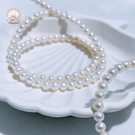 4 / 4.5 mm round freshwater akoya bracelet with genuine freshwater pearls