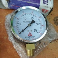 Pressure gauge manometer 4" Forbes racket 0-25 kg/cm2 / 0-350 lb/in2