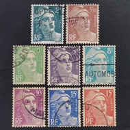 1945-1946 Stamp France-Unique Used Stamp-Marianne Type Gandon Definitives Series-Rare Item