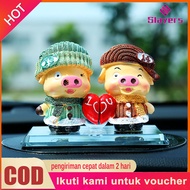 Parfum mobil kreatif kartun lucu tempat parfum kristal mobil pemegang aksesoris interior mobil ornam