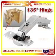 🇲🇾135 Degree Cabinet Door Hinge 35mm Diameter Standard Hinge for Kitchen Cabinet Cupboard (135 Hinge