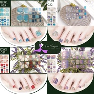 H 3D Toenail Sticker Grid stripe Gold Geometric Fashion DIY Nail Art Manicure Tearable Durable Cover