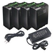 Kastar BP-U100 Battery 4 Pack and D-Tap Rapid Charger for Sony PXW-X180 PXW-X200 PXW-Z450 PXW-Z190 P