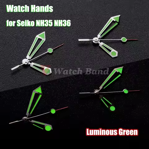 Green Luminous Watch Hands for Seiko NH34 NH35 NH36 NH38 Mechanical Watch Mod Movement Tools for Ome