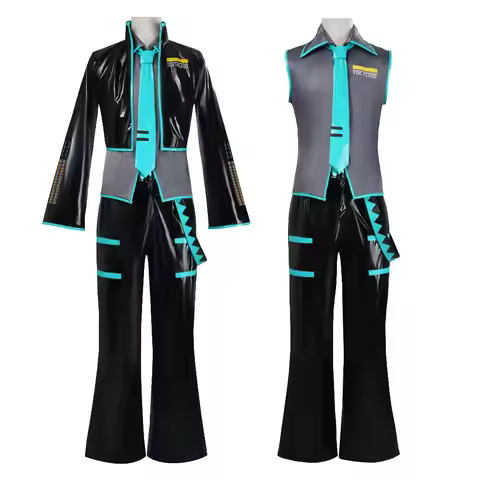 Anime Mikuo Male version Cosplay Costume Green Color Any Made Full Set Perfect black jackets