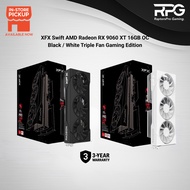 XFX Swift AMD Radeon RX 9060 XT OC Triple Fan Gaming Edition 16GB BLACK / WHITE